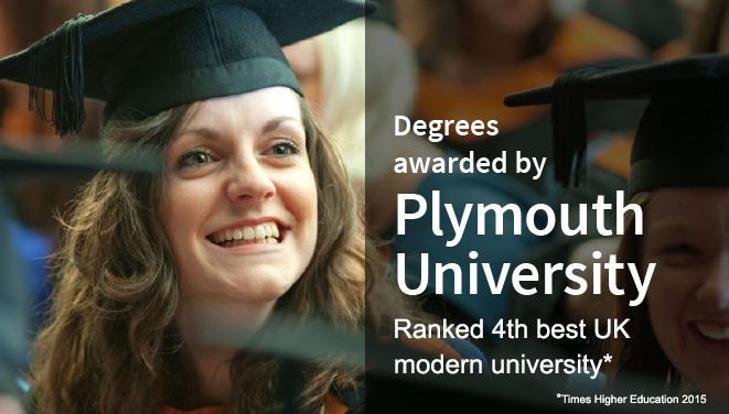 Degrees awarded by Plymouth University | ranked 4th best UK modern university